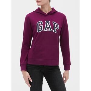 NWT Gap Women Logo Fleece Hoodie ,Beach Purple Plum-Size S